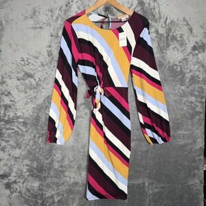 Motherhood Maternity Womens Dress Size S Multicolor Striped Long Sleeve